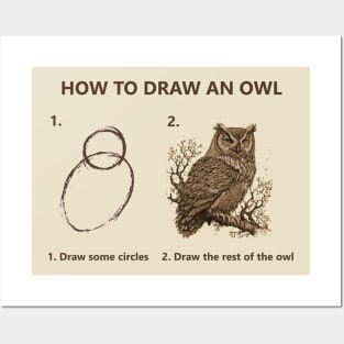 How To Draw An Owl Posters and Art